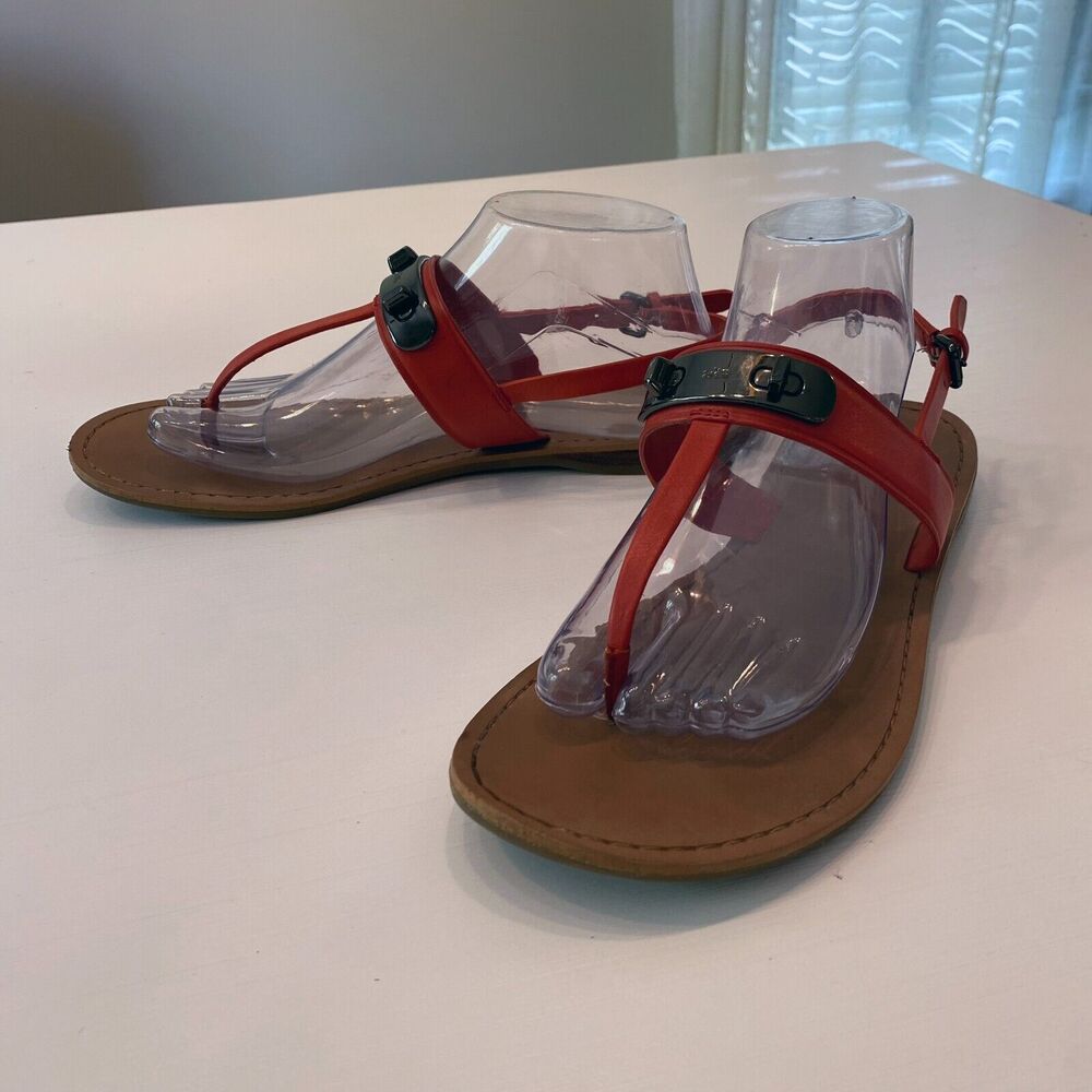 Coach‎ Burnt Orange Gracie Sandal Swagger Thong Sandals US Size 10 B EU Size 40 - Picture 4 of 10